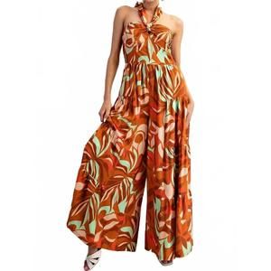 NEW EE:SOME ginger halter jumpsuit in brown